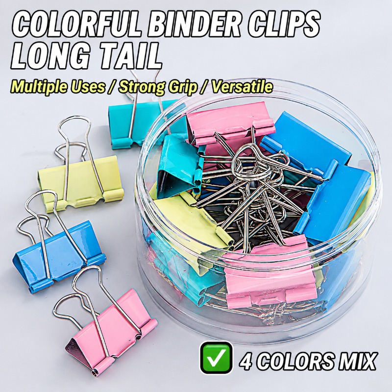 40 stuks/set lange kleurrijke  - Binder Clip Assorted recensie en prijs