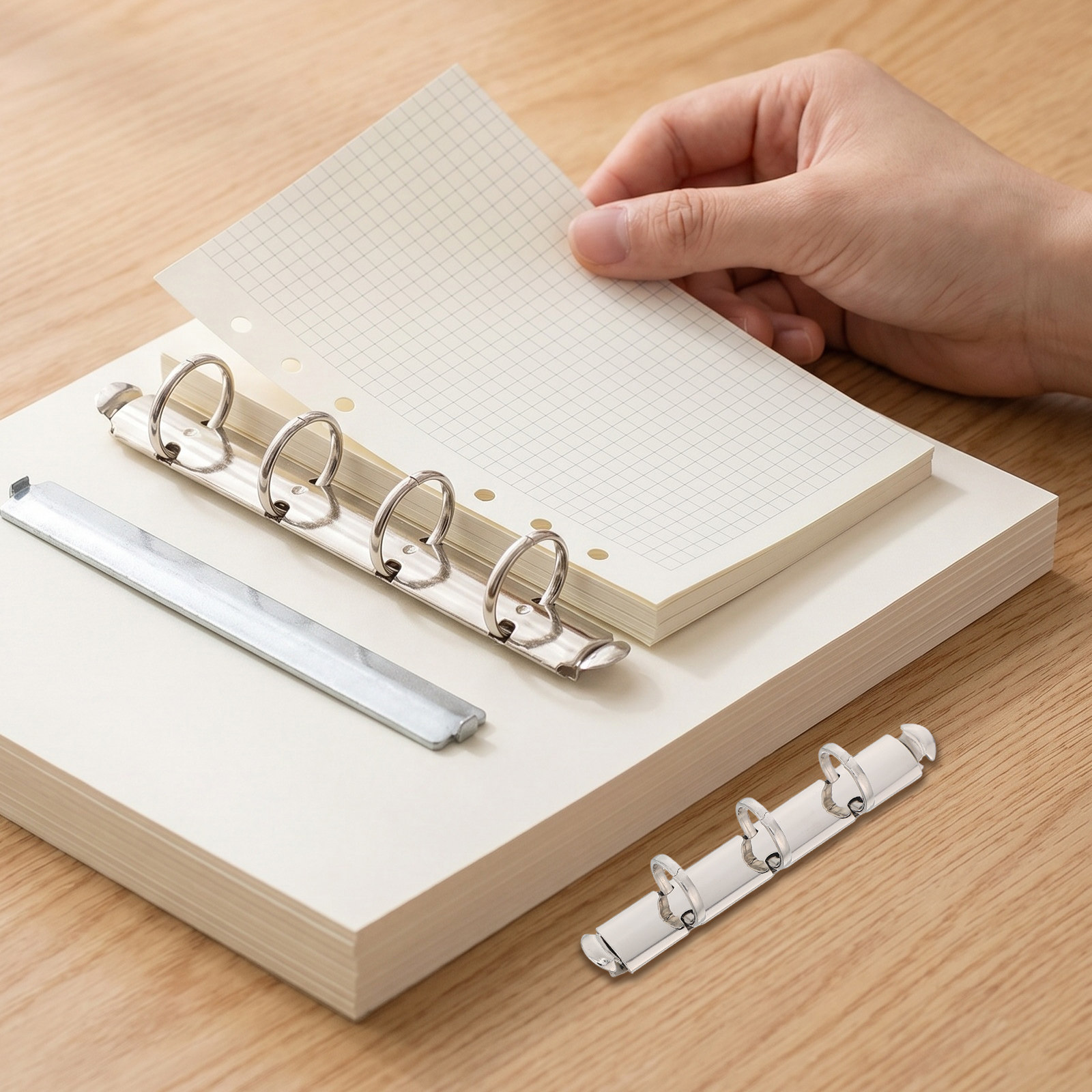 1 set metalen losbladige ringe - Binder Clip Assorted recensie en prijs