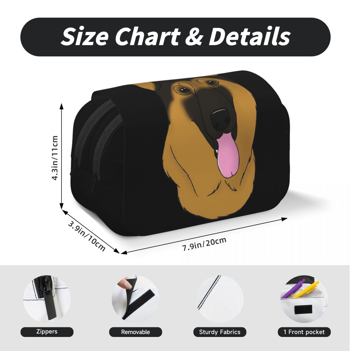 Duitse herdershond – zwarte en - Tan Stationery & Office Supply recensie en prijs